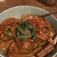 Red curry with seitan  at I-tal Corner in Moscow