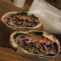 Falafel wrap at I-tal Corner in Moscow