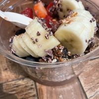 Chocolate and peanut butter bowl  at Base V Juicery - Via dei Neri in Florence