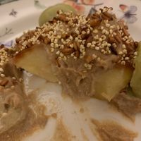 Dessert was amazing, this is how it looks like when eaten :) at Boompjes in Boxmeer