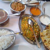 Lunch specials incl vegan biryani at Indian Crown in Leipzig