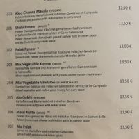 Veg menu part 1 at Indian Crown in Leipzig