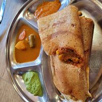 Dosa with chickpea and mashed potatoes at Vegano in Bremen