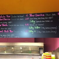 Menu card at Vegano in Bremen