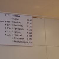 menu at Daphne's Verse Friet in Middelharnis