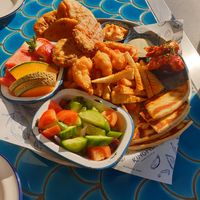 F*sh platter at The Kingfish in Newcastle