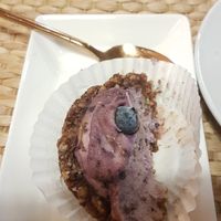 Cheese cake (half eaten) at Go Vegan Cafe in Phuket