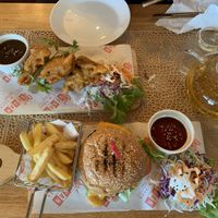 Trump burger  at Go Vegan Cafe in Phuket