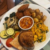 The English breakfast - a big dish and super filling!  at Go Vegan Cafe in Phuket