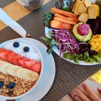 Smoothie bowl & regular bowl at Go Vegan Cafe in Phuket