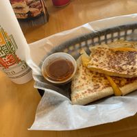 Avocolda smoothie and three cheese quesadilla m at Tropical Smoothie Cafe - Hwy 98 in Lakeland