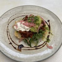 Pulled jackfruit avo and vegan sour cream    at Rosetta in Paraparaumu