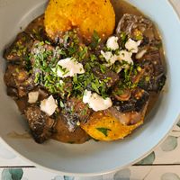 Vegan balsamic mushrooms on hashbrowns at Rosetta in Paraparaumu