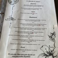 Menue card  at Cafe Caro  in Aschaffenburg
