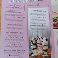 Dessert menu, May 2021 at The Freeman in Bridlington
