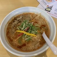 I had the Veggie Curry Noodle + Soy Meat Bowl with Vegan cheese topping!  at Fuku Noki in Sapporo