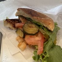 1/8 lb burger (partially eaten)  at VBurger in Long Beach