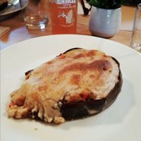 Berenjena rellena vegana at A Morena in Lugo