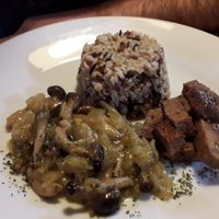 Arroz con champiñones y seitán at A Morena in Lugo