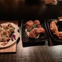 Tortilla, cauliflower and dumplings. at Pinchos in Visby