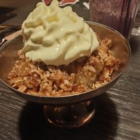 Apple crumble. at Pinchos in Visby