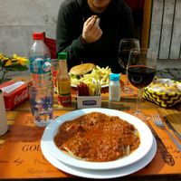 Lentil sorrentinos. at Los Kamikazes in Colonia Del Sacramento
