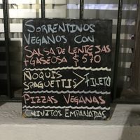 Vegan menu!  at Los Kamikazes in Colonia Del Sacramento