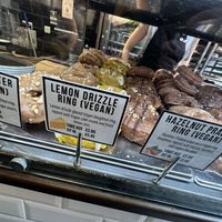 three vegan options  at Tantrum Doughnuts in Glasgow
