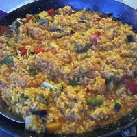 Delicious rice with vegetables at Mis en Plas in Burela