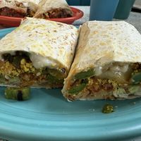 Hot vegan wrap  at Hartland Diner  in Hartland