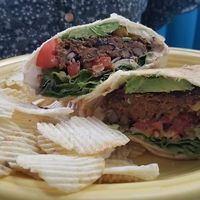 Faux falafel wrap at Hartland Diner  in Hartland