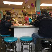 Diner counter at Hartland Diner  in Hartland