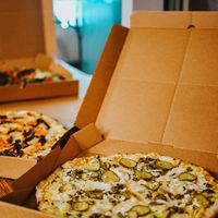 Russian pizza. at Mega Hea Pizza in Tallinn