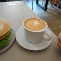 Flat white at Plant Base in Berlin