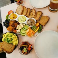 Breakfast plate for two at Plant Base in Berlin