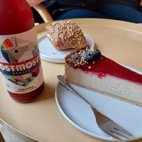 Loved the vegan cheescake. Would have loved to try more like the scrambled tofu but we only had so much time in Berlin. at Plant Base in Berlin