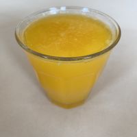 Freshly squeezed orange juice  at Plant Base in Berlin