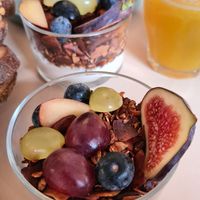 Granola with fruit 🌱😊👍 at Plant Base in Berlin