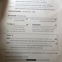 Menu   at Plant Base in Berlin