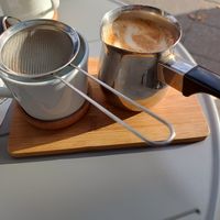 Dirty chai latte at Plant Base in Berlin