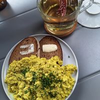 Scrambled tofu at Plant Base in Berlin