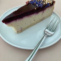 Mixed berries cheesecake at Plant Base in Berlin