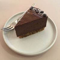 Amazing chocolate cake! at Plant Base in Berlin