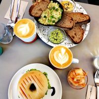 Tofu scramble and "salmon" bagel at Plant Base in Berlin