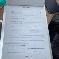 Menu  at Plant Base in Berlin