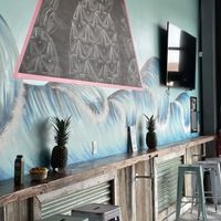 Bar seating at Playa Bowls in Middletown