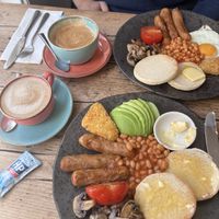 Vegan and vegetarian full English breakfastt  at The Habit in York