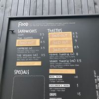 Food menu including veggie and vegan toasties at Ciao in York