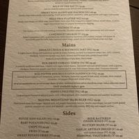 Vegan and vegetarian menu  at The Ram Inn in Burnley