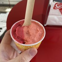 Raspberry and strawberry   at Volo in Azay-le-rideau